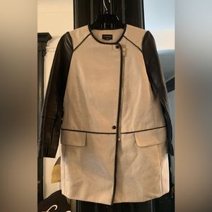 Club Monaco leather trimmed jacket XS